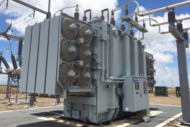 Collector Step Up Transformer in a substation